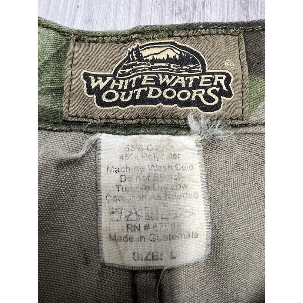 Mens Realtree Hunting Pants Vintage Camo‎ Cargo Whitewater Outdoors Size Large